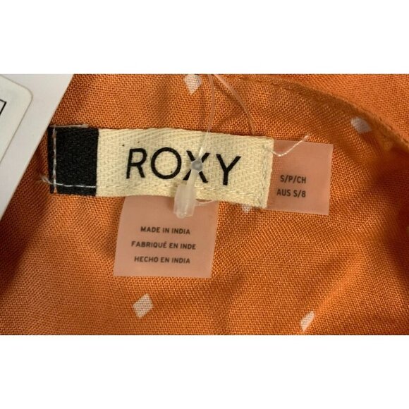 Roxy Short Size Small Rust Boho Dreams Flowy Viscose Festival Crochet Women New - Picture 7 of 8